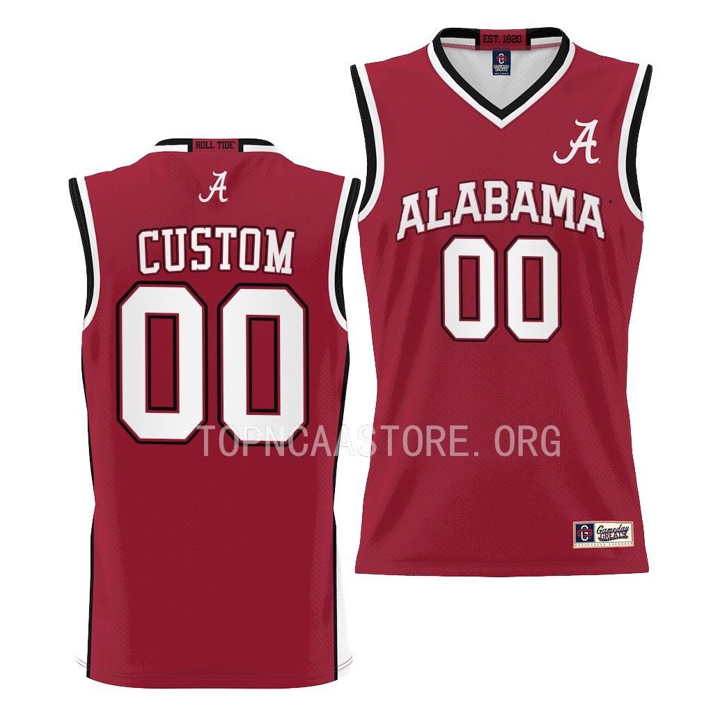 Youth Alabama Crimson Tide Custom #00 Crimson NCAA College Basketball Jersey